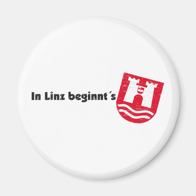 Íman Wappen Österreich Oberösterreich In Linz beginnt´s (Frente)