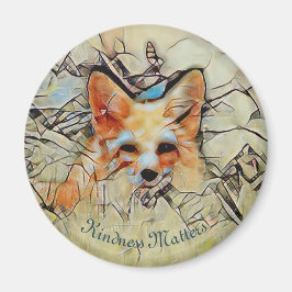 Íman Wary Fox Kindness Importa Magnet