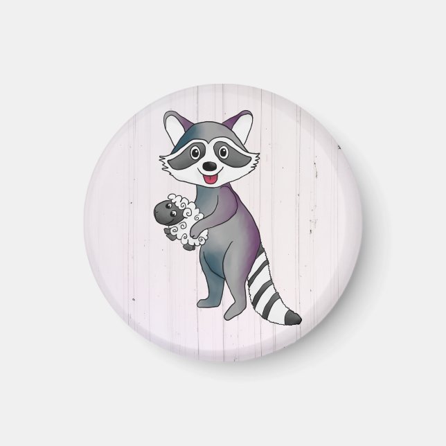 Íman Waschbär mit Schaf (Frente)