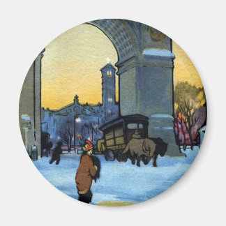 Íman Washington Arch no Winter Twilight