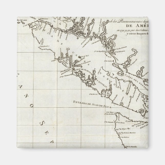 Íman Washington, Colúmbia Britânica, mapa de Vancouver (Frente)