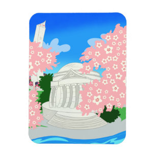 Íman Washington DC Cherry Blossoms Magnet