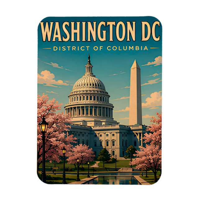 Íman Washington DC EUA Lembrança  (Vertical)