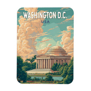 Íman Washington DC Memorial Thomas Jefferson Viagem Art