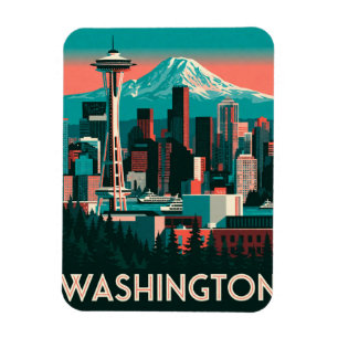 Íman Washington EUA Seattle Pacífico Noroeste Viagem 🌲