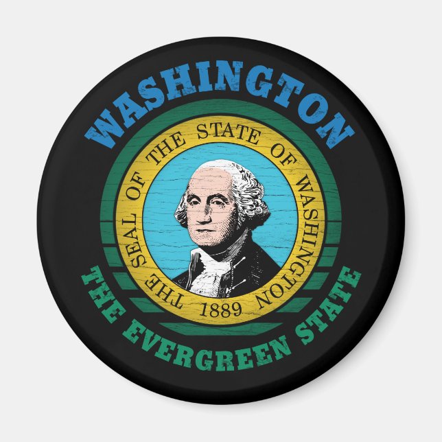 ÍMAN WASHINGTON EVERGREEN STATE FLAG (Frente)