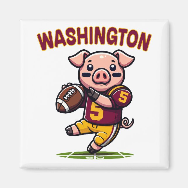 Íman Washington Hog Futebol (Frente)