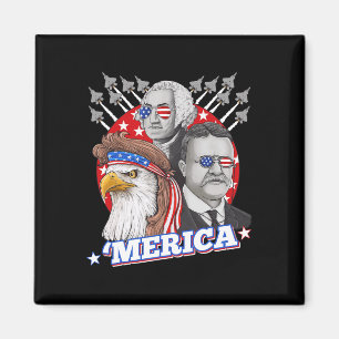 Íman Washington Roosevelt Bald Eagle 4 De Julho Patrio