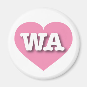 Íman Washington Solid Pink Heart - Grande Amor