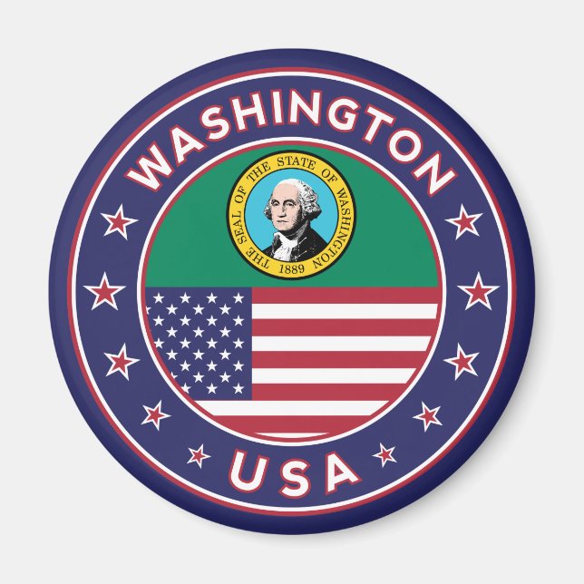 Íman Washington sticker, phone case, tote bag (Frente)