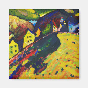 Íman Wassily Kandinsky. Casas em Murnau. Expressionismo