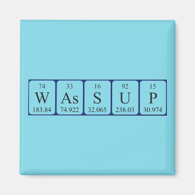 Íman Wassup mesa periódica ímã (Frente)