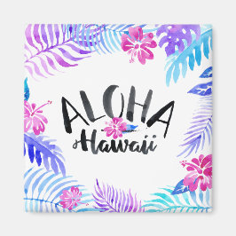 Íman Watercolor Aloha Hawaii Tropical | Magnet