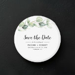 Íman Watercolor Eucalyptus Weding Date (Salvar a Data)<br><div class="desc">Casamento Bonito de Eucalyptus Watercolor Botânico salva o ímã de data que faz uma manutenção perfeita para seus hóspedes e será apreciado por anos</div>