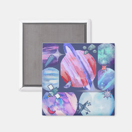 Íman Watercolor Galaxy Patchwork