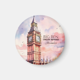 Íman Watercolor Iconic Landmark City London Big Ben