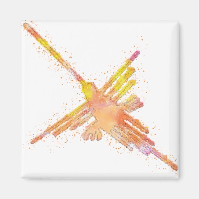 Íman Watercolor Nazca Hummingbird (Frente)