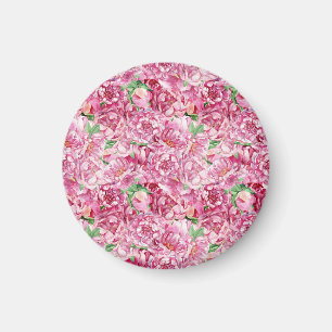 Íman Watercolor Pink Peonies