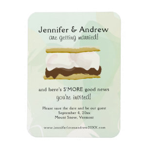 Íman Watercolor S'mores Green Save the Date