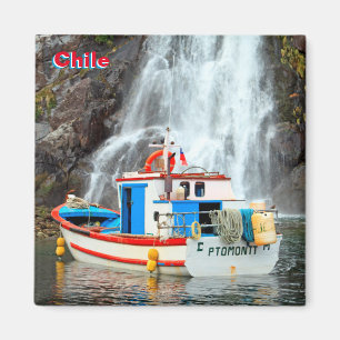 Íman Waterfall & Boat, Chile