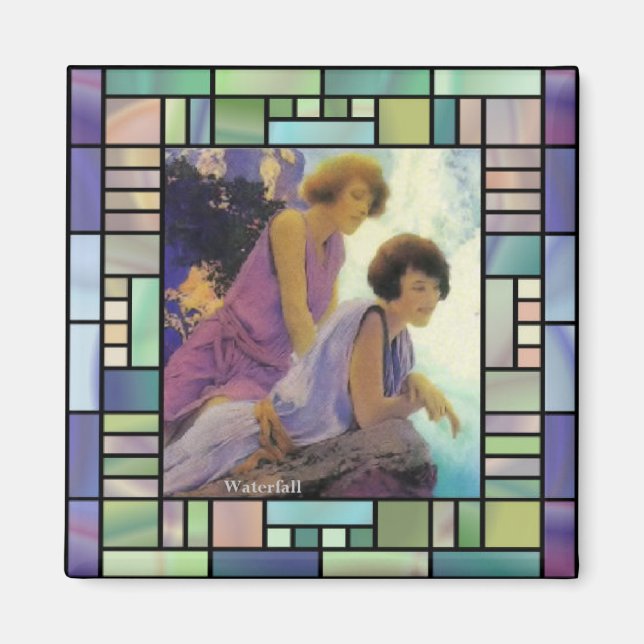 Íman "Waterfall", por Maxfield Parrish (Frente)