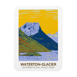Íman Waterton-Glacier International Peace Park Vintage