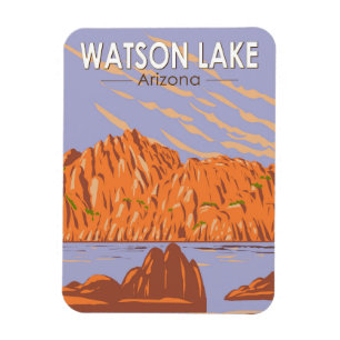 Íman Watson Lake Arizona Art Vintage