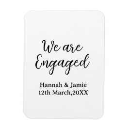 Íman We are Engaged couple name date calligraphystylish