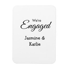 Íman We are engaged couple name romantic stylish simple