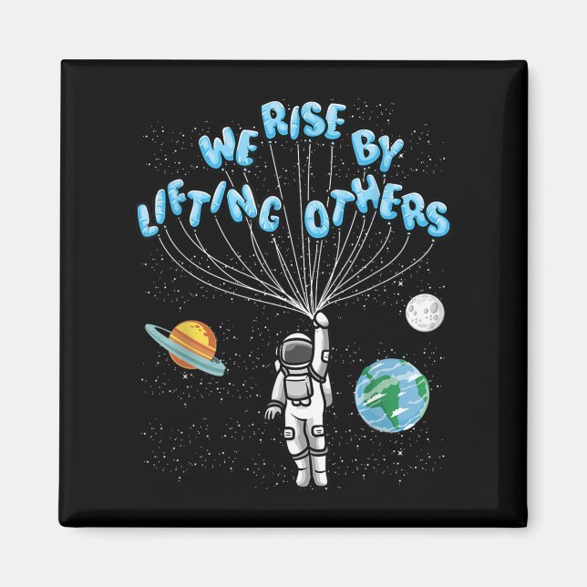 Íman We Rise Motivational Quote - Clic Fit, Short Sleev (Frente)