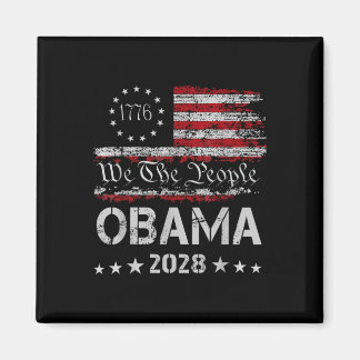 Íman We The People Obama President 2028 Vintage Us Flag