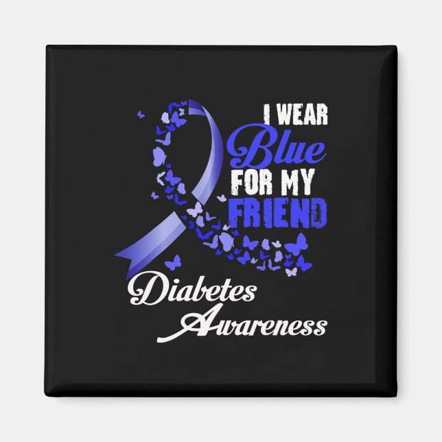 Íman Wear Blue For My Friend T1d Diabetes Awareness Blu (Frente)