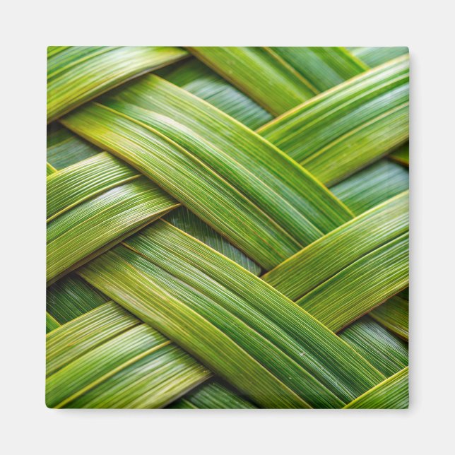 Íman Weave verde fresca de bambu (Frente)