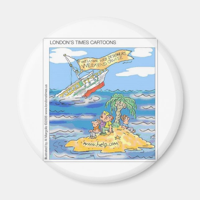 Íman Web Designers Terror Cruise Ship Funny Gifts & Tee (Frente)