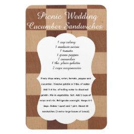 Íman Wedding Cucumber Sandwich Recipe Magnet