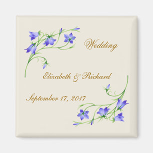 Íman Wedding. O Bluebell floresce o ímã
