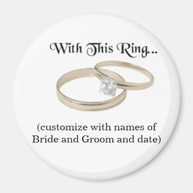 Íman Wedding Souvenir Magnet (Frente)