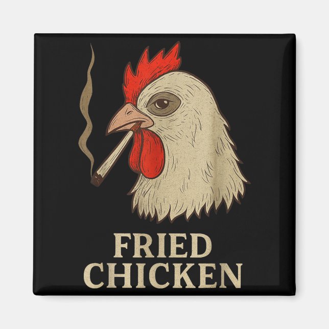 Íman Weed Meme Funny Fried Chicken Smoking  (Frente)