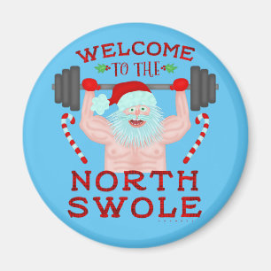 Íman Weightlifter engraçado de Papai Noel Swole do