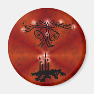 Íman Weihnachts de alfaias com estrela em vermelho