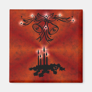 Íman Weihnachts de alfaias com estrela em vermelho