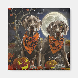 Íman Weimaraner Halloween Spooky