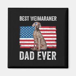 Íman Weimaraner Pai Americano Flag Dog Proprietário 4º 