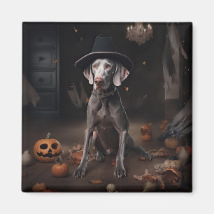 Íman Weimaraner Pumpkins Halloween Scary