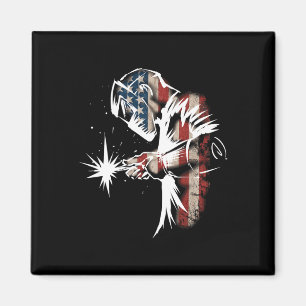 Íman Welder American Flag Usa Patriotic Welder Gift