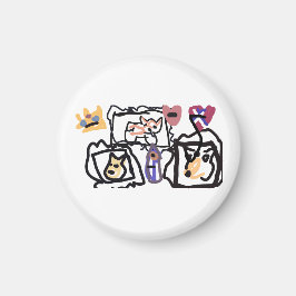 Íman Welsh Corgi hearts 