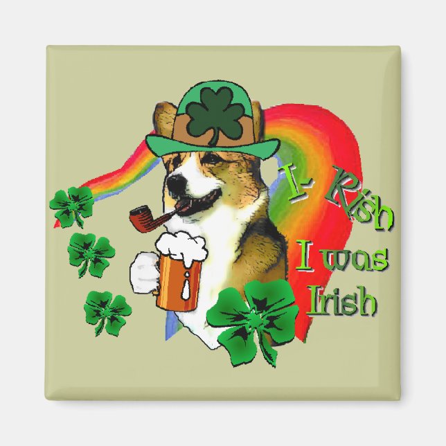 Íman Welsh Corgi Saint Patrick (Frente)