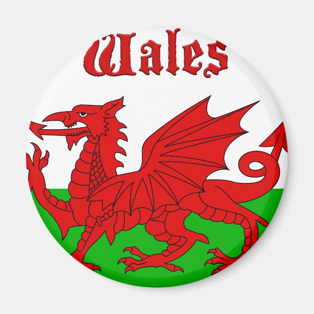 Íman Welsh Flag Wales (Frente)