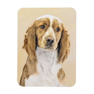 Íman Welsh Springer Spaniel Painting - Arte Original De