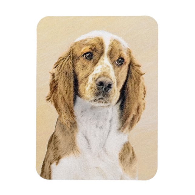 Íman Welsh Springer Spaniel Painting - Arte Original De (Vertical)